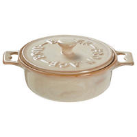 AUFLAUFFORM Portimao - Beige, Keramik (23/18/8cm) - BUTLERS