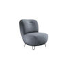 SESSEL LUIS, Skandinavischer Stil – Freistehend, 82×56×82 cm, GRAU - Schwarz/Grau, Holz/Textil (82/82/66cm) - DomoHome