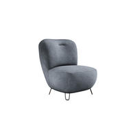 SESSEL LUIS, Skandinavischer Stil – Freistehend, 82×56×82 cm, GRAU - Schwarz/Grau, Holz/Textil (82/82/66cm) - DomoHome