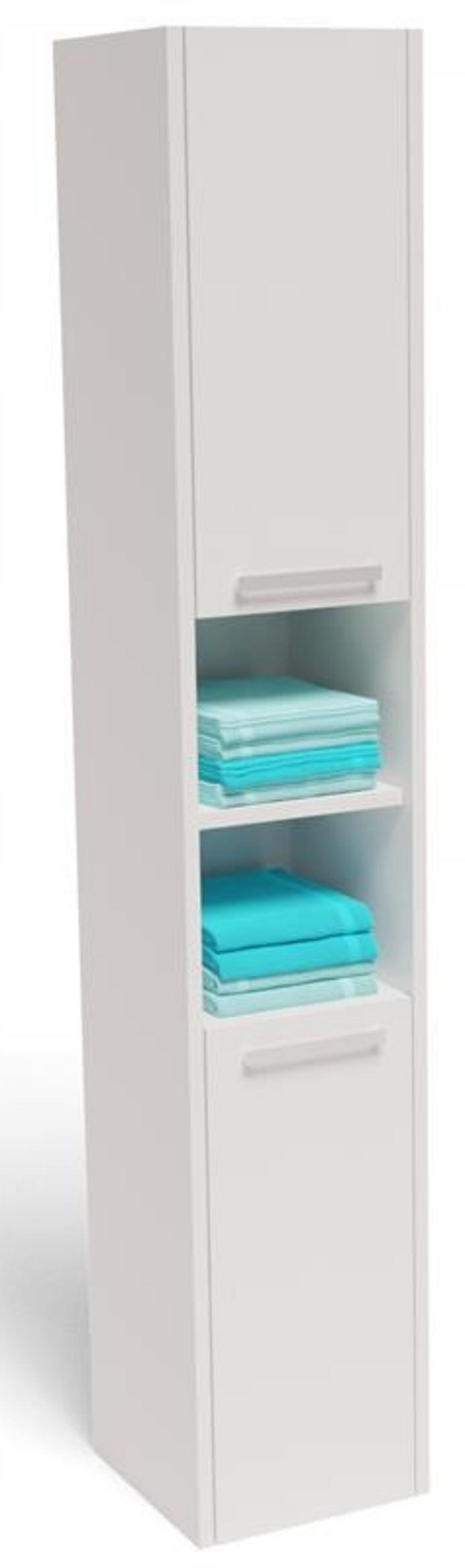 BADSCHRANK EX3 mit 2 Türen Weiß 30/30/170 cm - Weiß, Holzwerkstoff (30/170/30cm) - Matkam Möbel