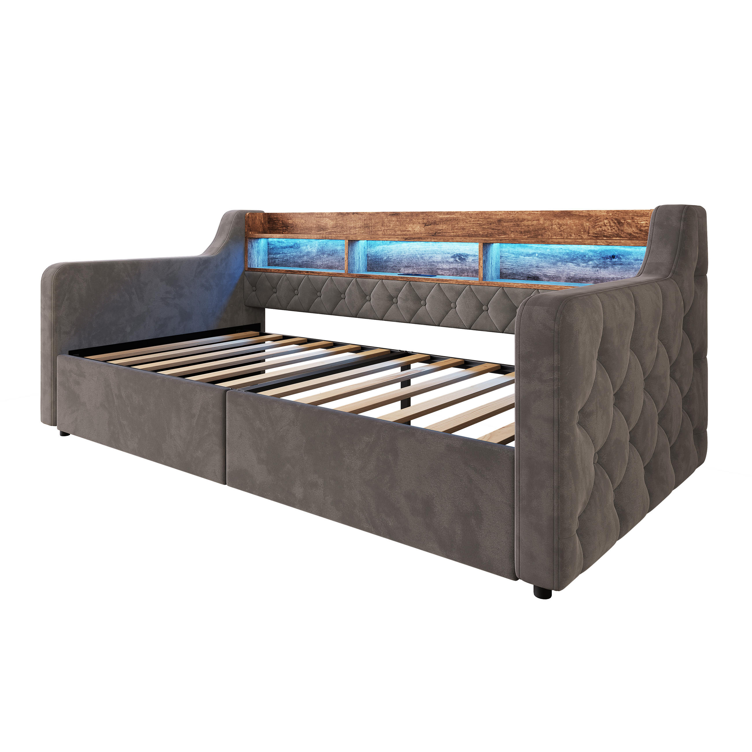 ComfortXL Tagesbett Dunkelgrau 90x190 cm