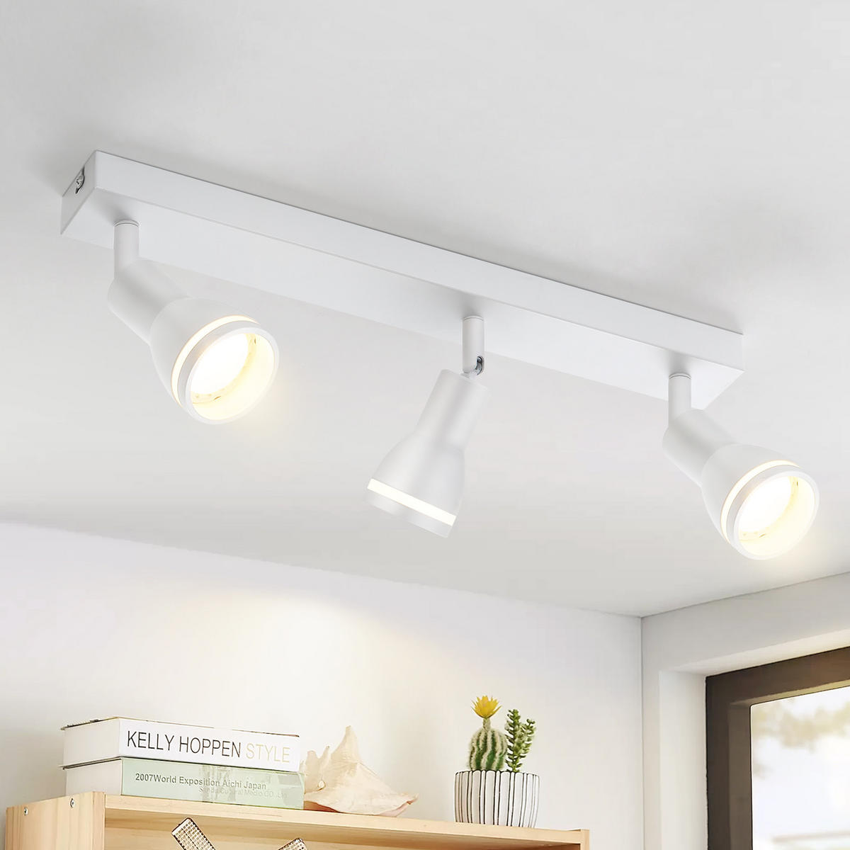 STRAHLER Herford 3-flammig 42/5/15.7 cm - Weiß, Metall (42/5/15.7cm) - Nettlife