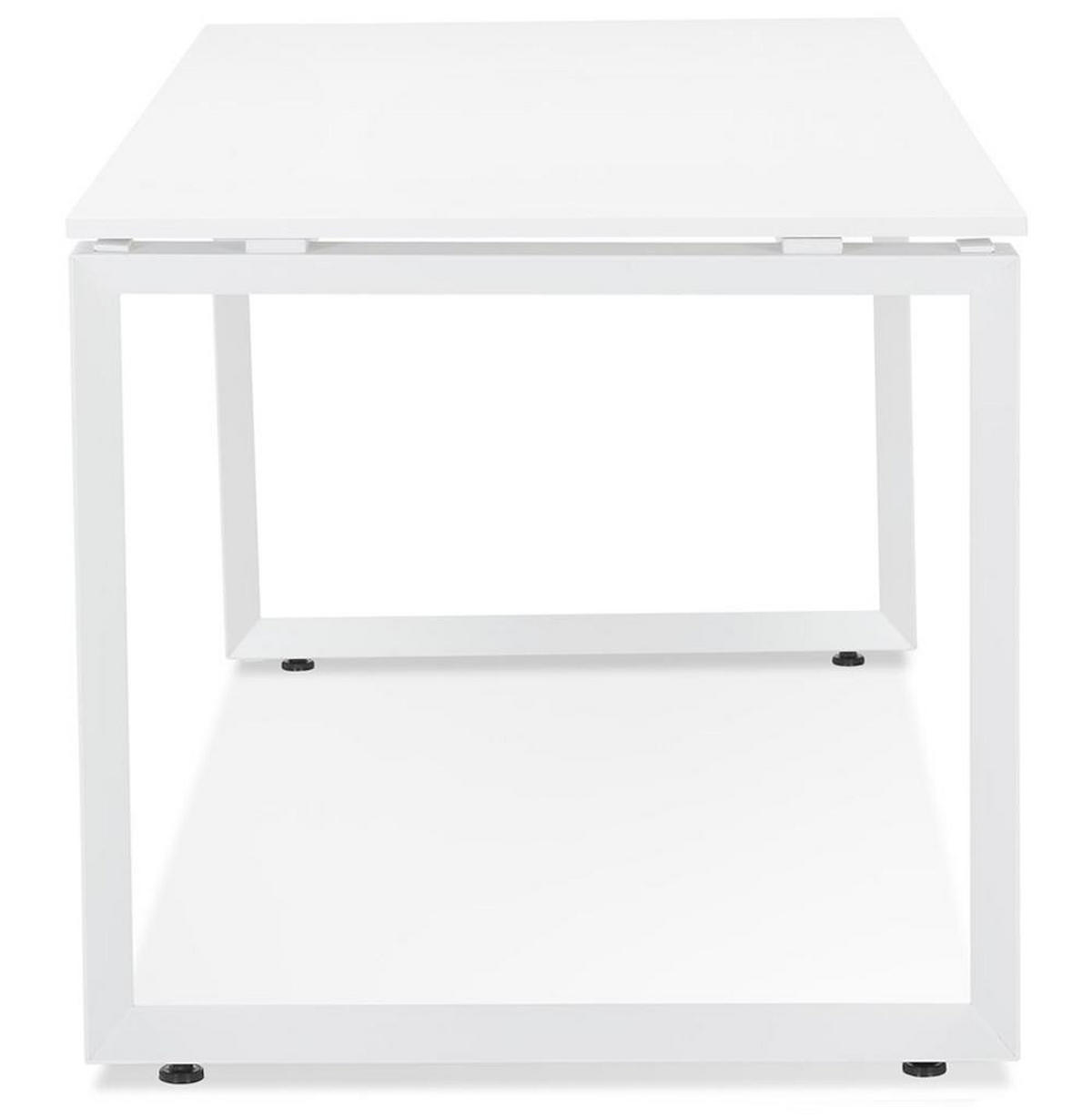 SCHREIBTISCH Minimalistisch Holz Metall Ergonomisch XERAL, Weiß 160x80x74,8 cm - Weiß, Holzwerkstoff/Metall (80/160/75cm) - KADIMA DESIGN