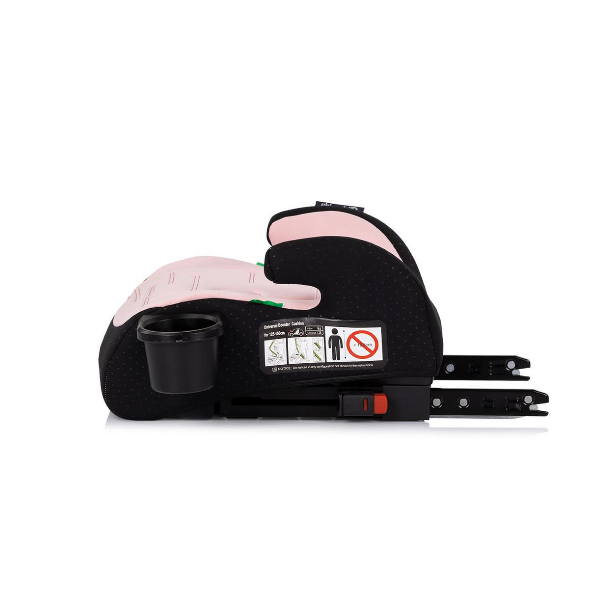 KINDERSITZERHÖHUNG Go Boost rosa i-Size Isofix (125-150cm) Getränkehalter - Rosa, Kunststoff (42/22/38cm) - Chipolino