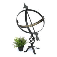 SONNENUHR Garten Metall Schwarz 70 cm - Schwarz, Metall (40/70/50cm) - DanDiBo