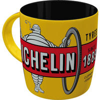 KAFFEETASSE 330 ml Michelin Tyres Bibendum Yellow - Multicolor, Keramik (0.33L) - Nostalgic-Art