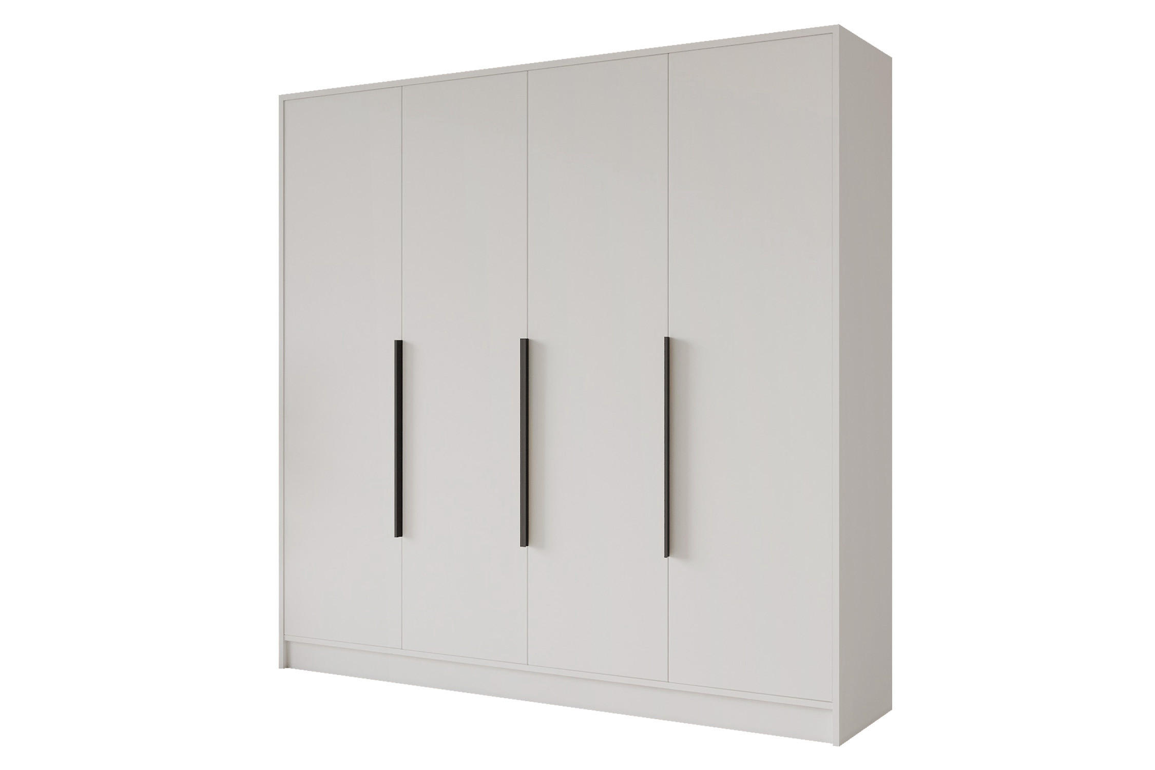 KLEIDERSCHRANK - PORTO - 200 - Weiß - Schwarz/Weiß, Holzwerkstoff (200/200/51cm) - ALTDECOR
