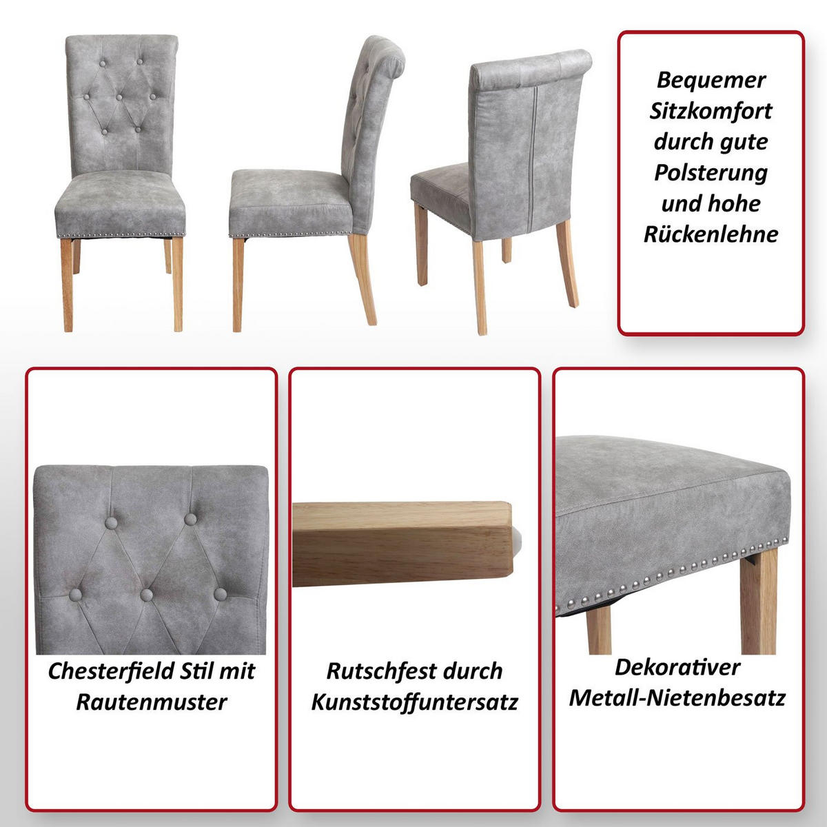 ESSZIMMERSTUHL FIELD Braun 2er-Set - Terracotta/Braun, Textil (47/98/62cm) - MCW