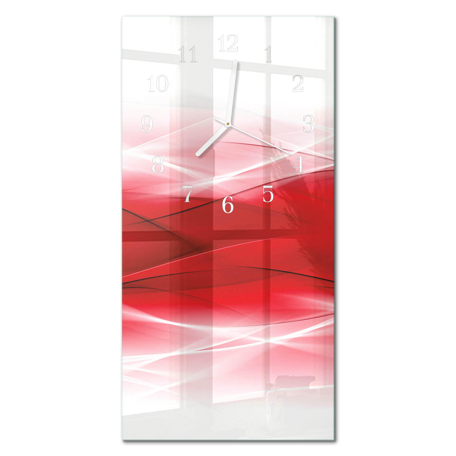 WANDUHR 30x60 cm - London Bridge - Rot, Glas (30/60/0.4cm) - TULUP