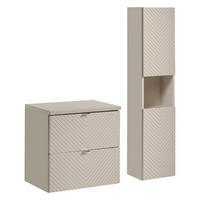 BADMÖBEL-SET 3Teile - Viva Cashmere V BM270 in Kaschmir/Matt - Kaschmir, Holz (60/57/40cm)