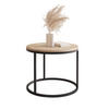 COUCHTISCH 50 cm rund Eiche Artisan, Schwarz Gestell - Eiche Artisan, Holzwerkstoff (50/50/42cm) - Idohome