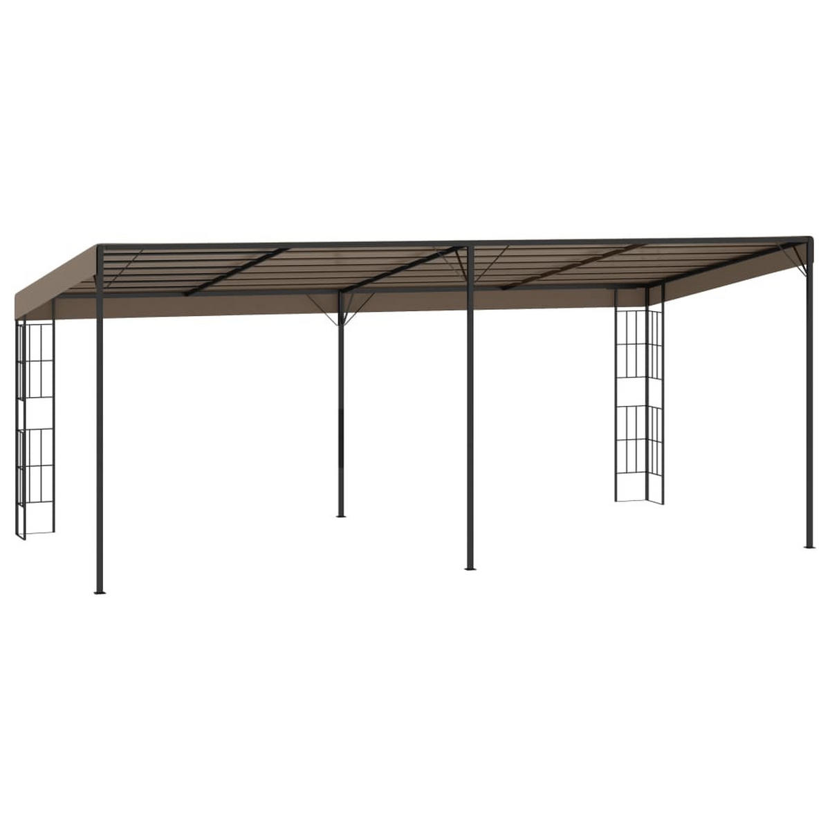 GARTENPAVILLON Pergola LYMP 6x3 m Taupe Stoff - Taupe, Metall (600/262/300cm) - DELUKE