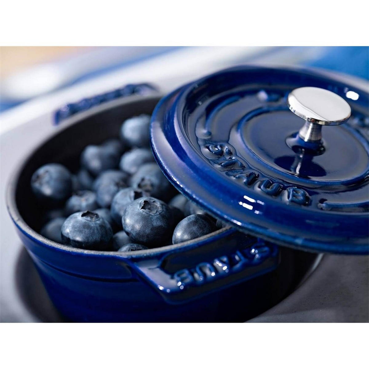 MINI Cocotte Gusseisentopf 250 ml NPC405102620 - Dunkelblau, Metall (10cm) - Staub