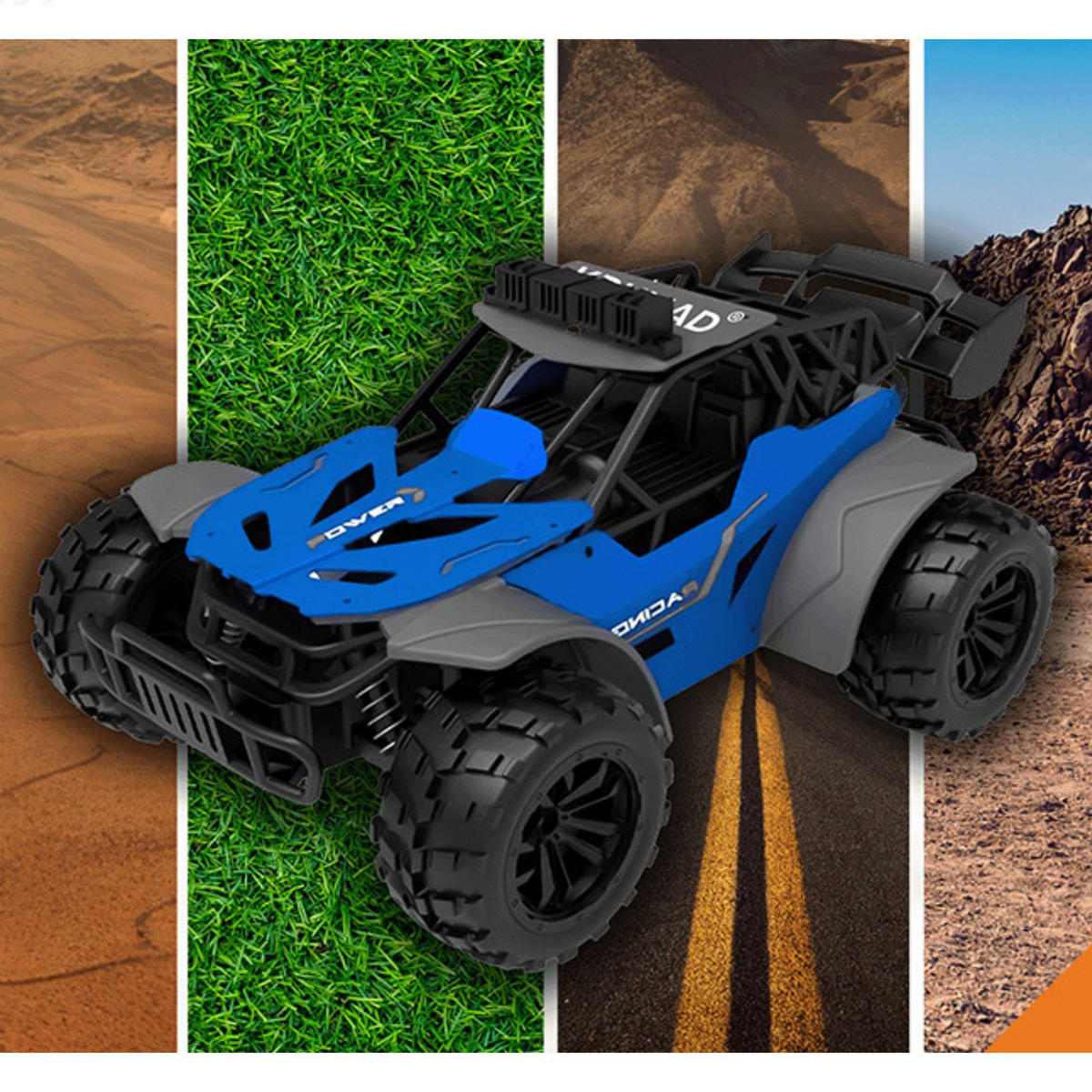 FERNGESTEUERTES RC AUTO für Kinder Offroad Spielzeugauto - Dunkelgrün, Kunststoff (15/9/23cm) - KRUMAD