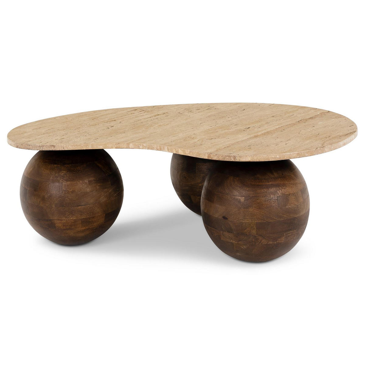 COUCHTISCH LUNI braun/beige - Beige/Braun, Naturmaterialien/Holz (65/90/30cm) - IDIMEX