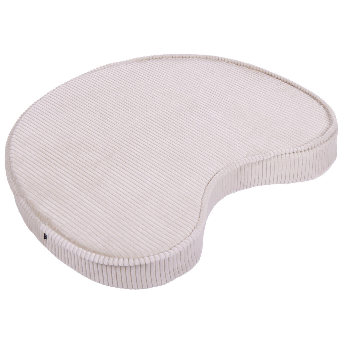 POUF Samtstoff Hellbeige Nili - Beige/Braun, Textil (90/10/75cm) - Beliani