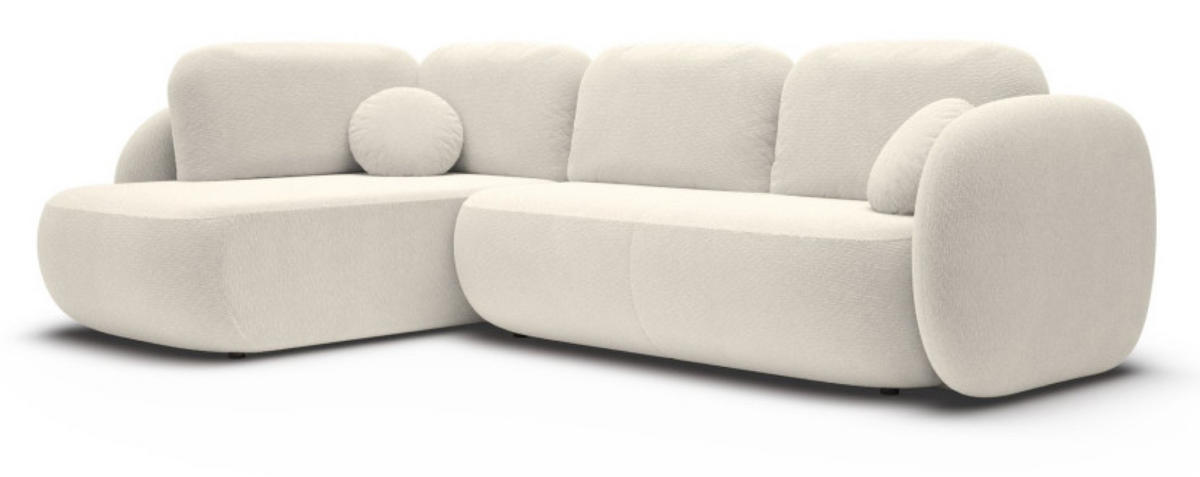 ECKSOFA Creme Olivio II Ausziehbar Links - Creme/Weiß, Textil (289/190cm) - Sepro Meble