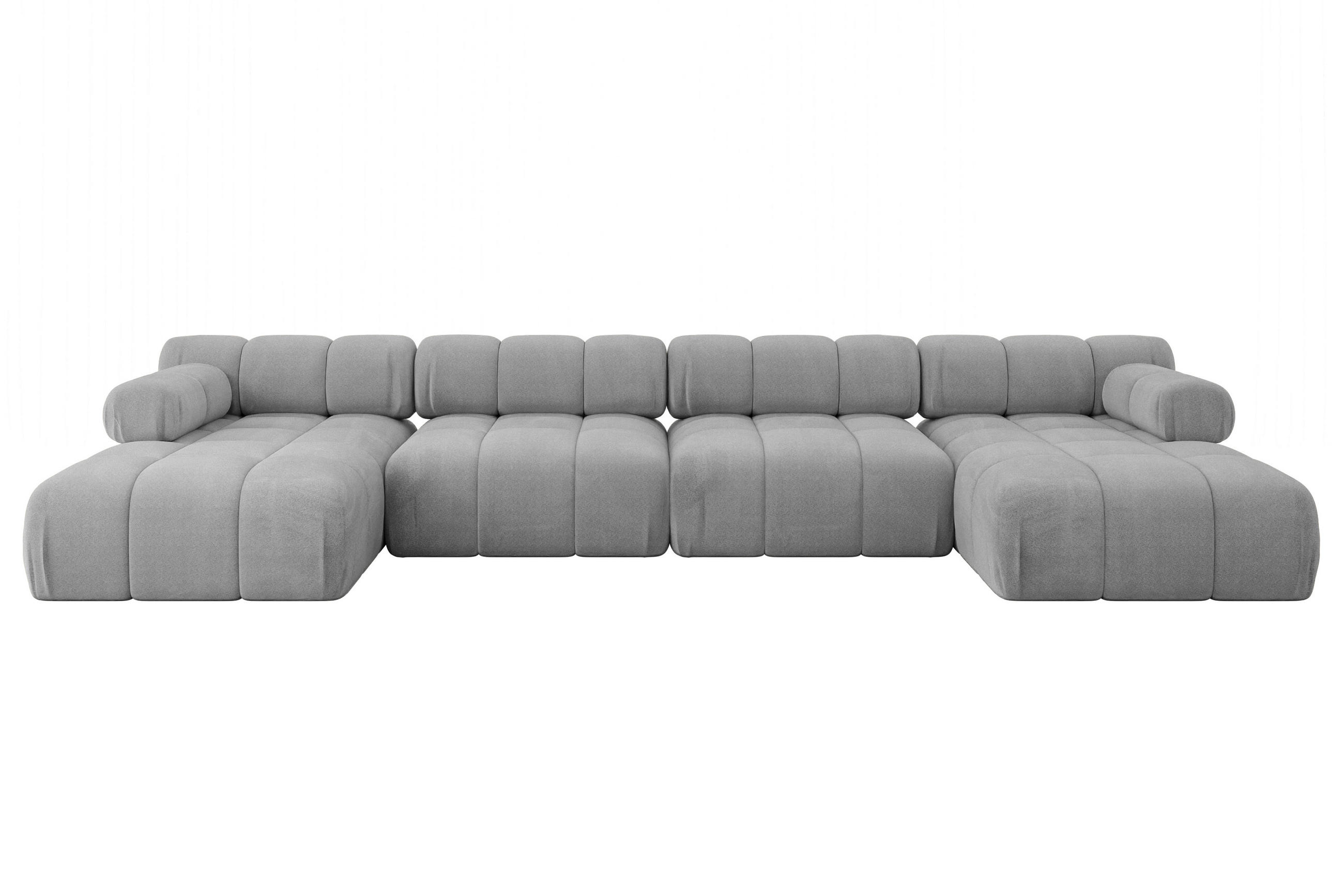 Altdecor Wohnlandschaft Hellgrau 380x70x160 cm