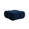 POUF Samt Stoff Blau - Blau/Schwarz, Kunststoff/Textil (95/41/95cm) - Makamii