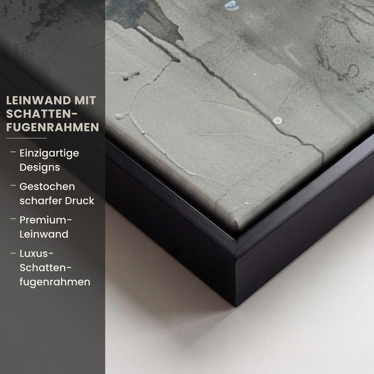 LEINWAND Bilder mit Rahmen - Moderne Kunst - Orange - Grau - Abstrakt - 40x60 - Hellgrau, Textil (40/60cm) - MuchoWow