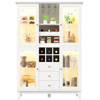 WEINSCHRANK LED App 180.5x120x40Cm Glas Flaschenhalter - Weiß, Holzwerkstoff (120/180.5/40cm) - FLIEKS