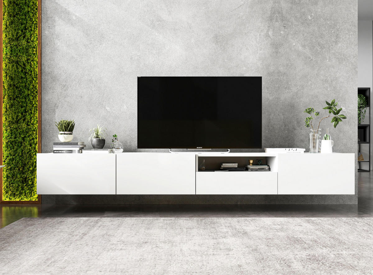 TV-SCHRANK Enjoy Weiß matt Schublade 120 cm - Weiß, Holzwerkstoff (120/30/35cm) - Meble Lindner