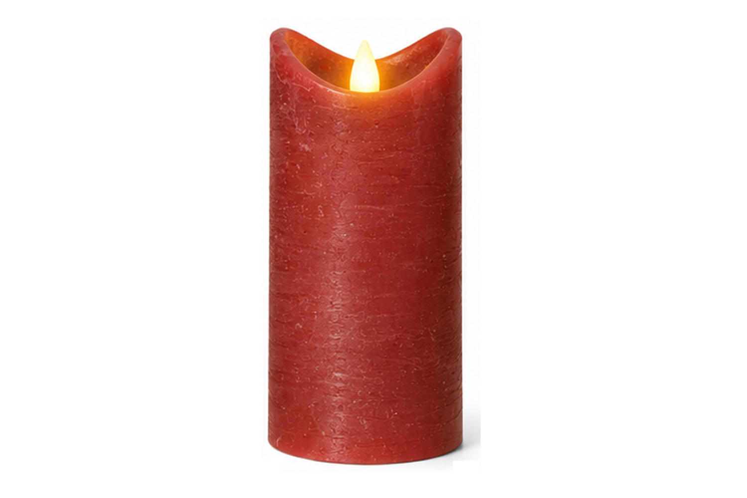 LED-KERZE Ø7,5x15 cm, Rot - Rot, Naturmaterialien (7.5/7.5/15cm) - dasmöbelwerk