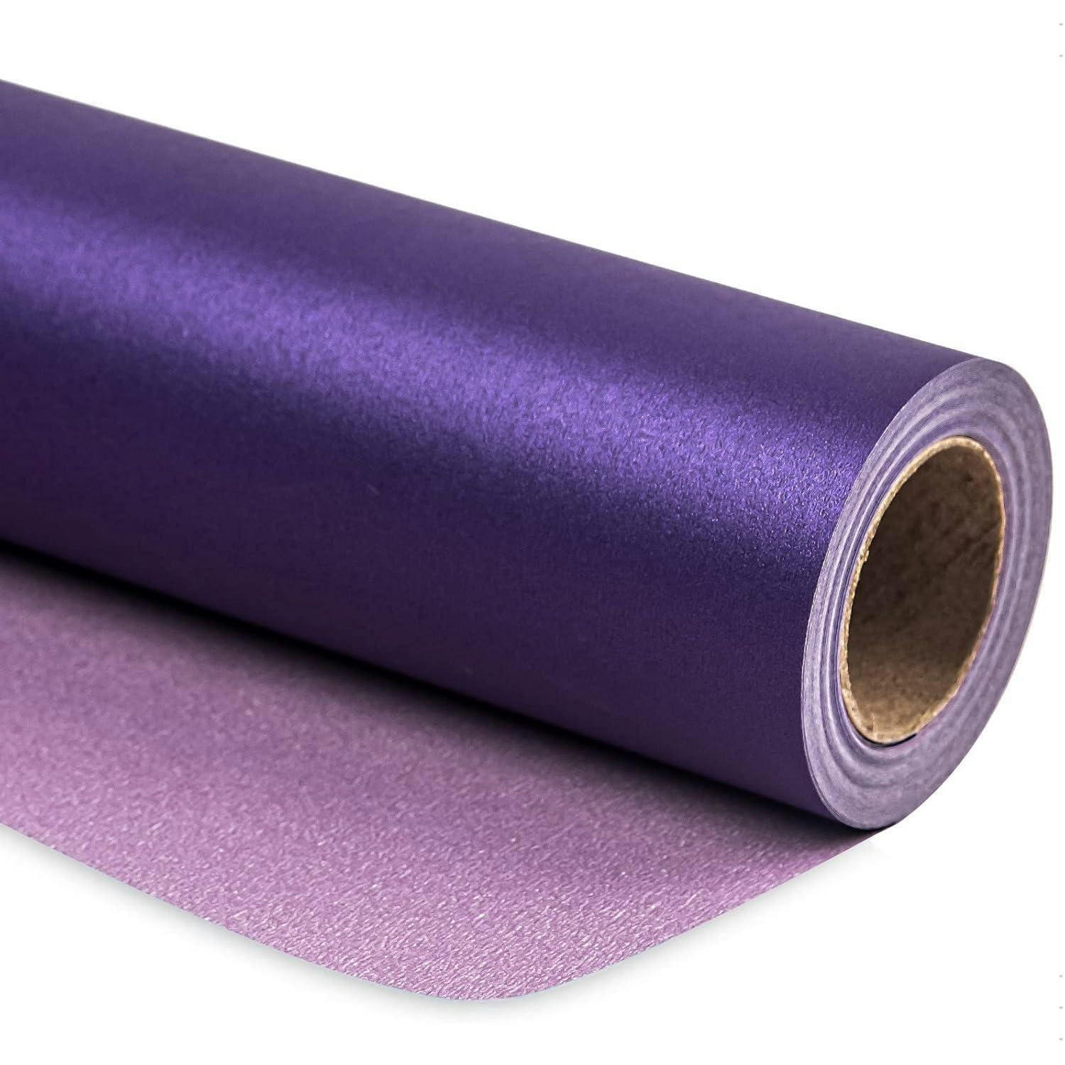 GESCHENKPAPIER Violett Matt Perlig 43,2 cm x 10 m - Lila, Papier (43.2/0.1/1000cm)