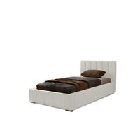 POLSTERBETT Nero 90x200 cm, Einzelbett mit Bettkasten und Lattenrost aus Holz, Velourstoff: Hellgrau - Hellgrau, Holz/Kunststoff (90/200cm) - Marpur