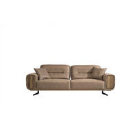 2-SITZER Sofa ROYAL, Braun - Braun, Textil/Metall (200/100/90cm)