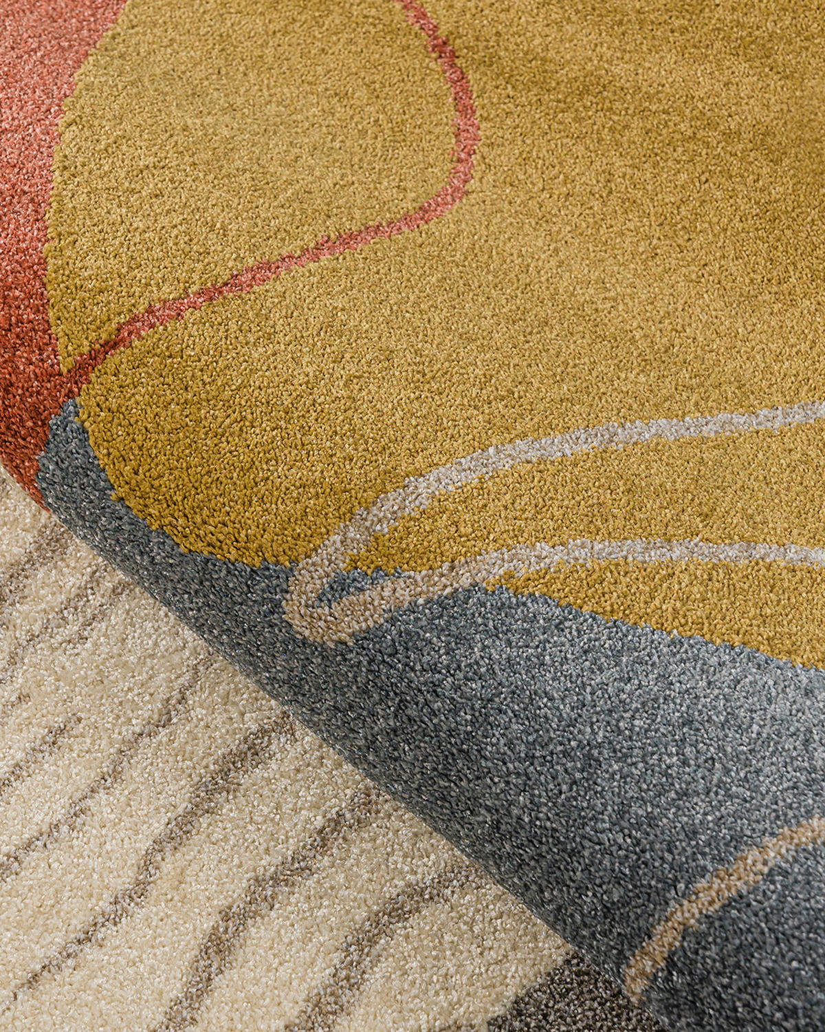 TEPPICH Beige Geometrisch In-Outdoor Pflanzlich Kurzflor Rechteckig 140 x 200 cm - Creme/Sahara, Textil (140/200cm) - Mazovia