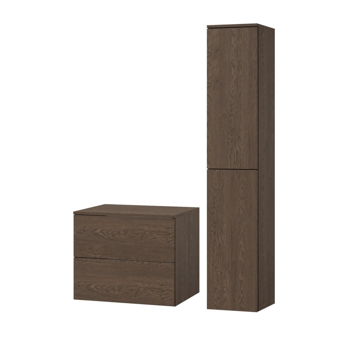 BADMÖBEL-SET Color Baltic Storm 2-Teilig (2S 60 + 2D 160) - Walnussfarben, Holzwerkstoff (90/160/45cm) - mzm24