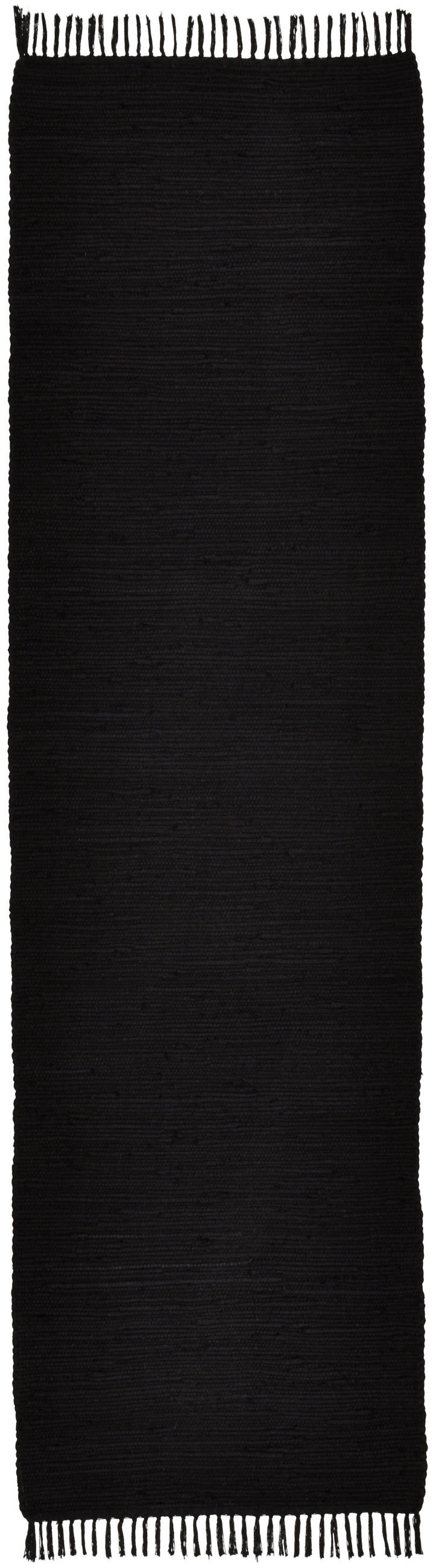 FLECKERLTEPPICH Chindi 70x250 cm - Schwarz, Textil (70/250cm) - Rug and Roll
