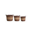 KORB Kilkee Rot Ø40/40 cm 3er-Set - Braun, Naturmaterialien (40/40/40cm) - Light & Living