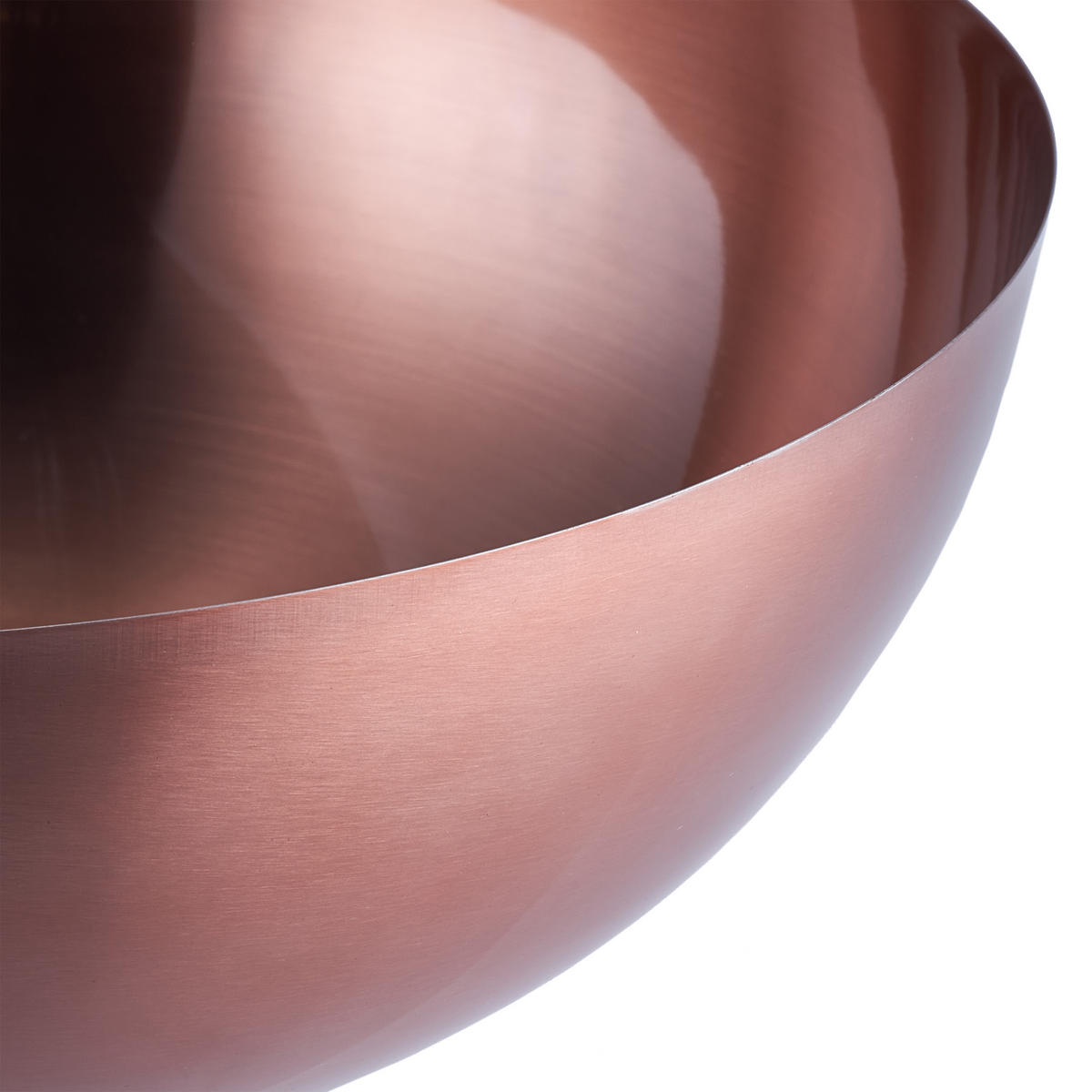 SALATSCHÜSSEL - Kupferfarben, Metall (23.5/23.5/9cm) - Relaxdays