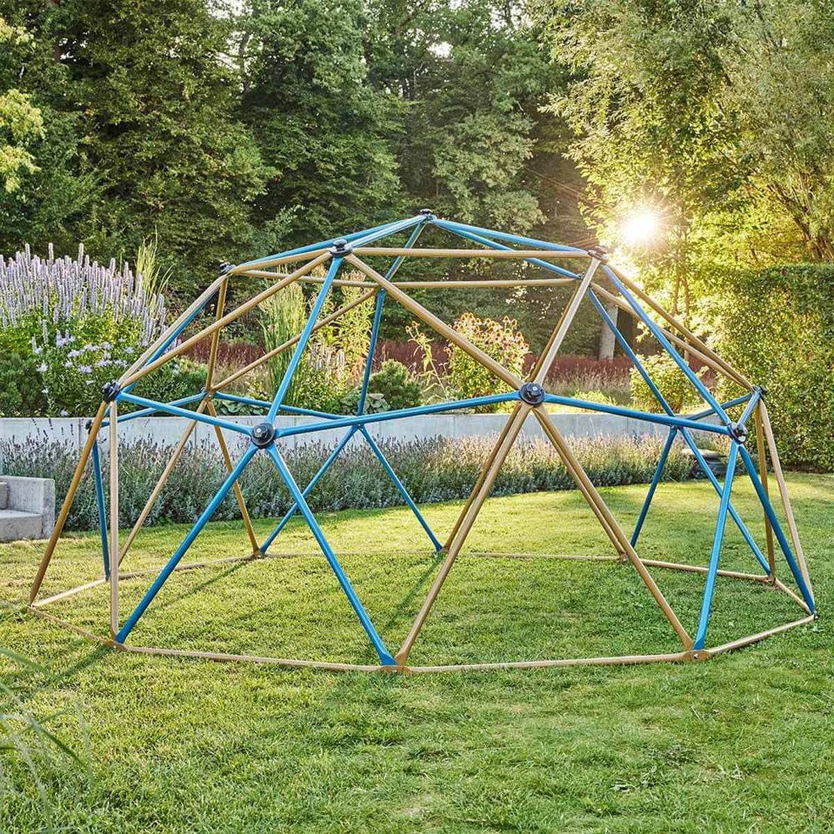 KLETTERGERÜST MATTI - Blau - Blau/Bronzefarben, Kunststoff (305/150/305cm) - Home Deluxe