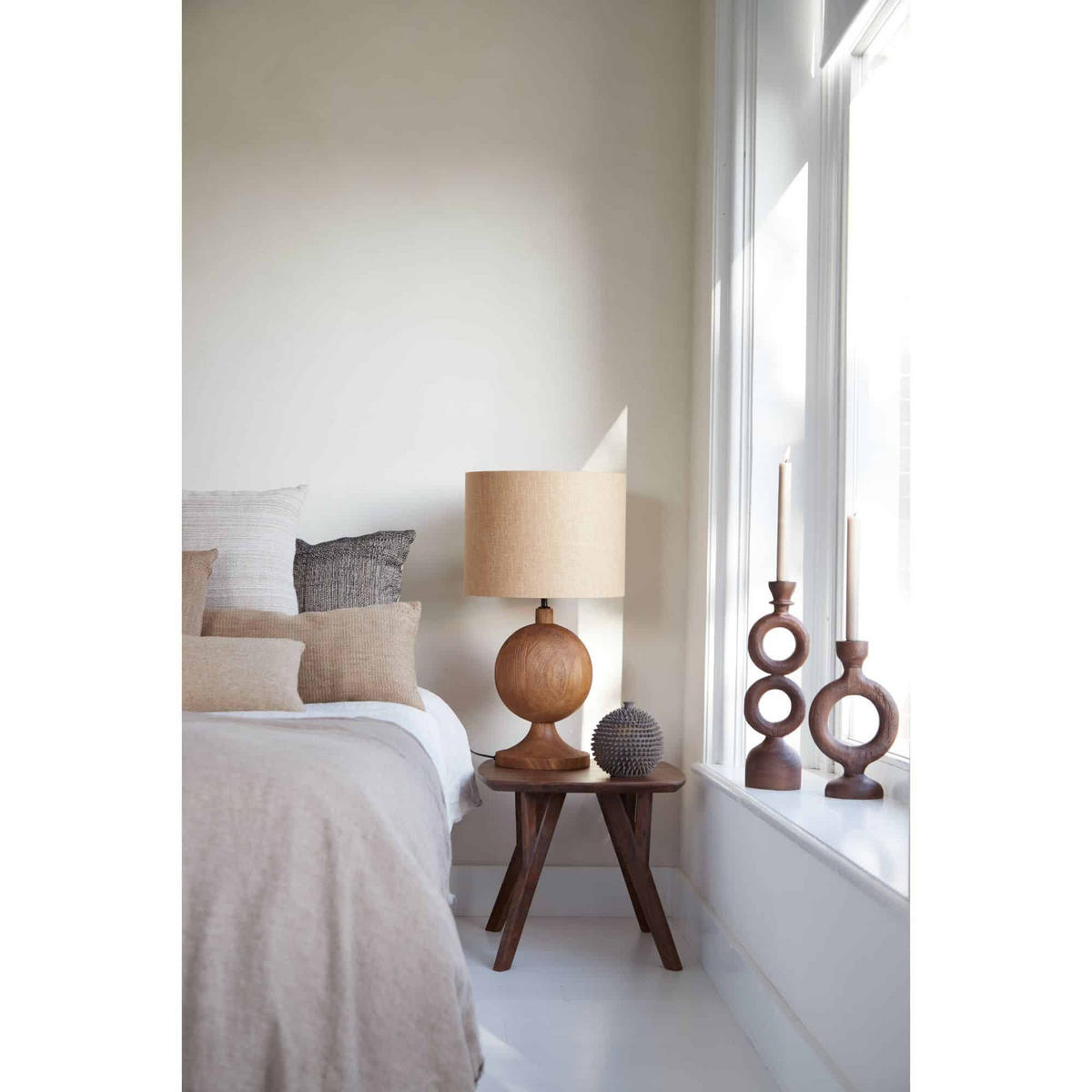 LIGHT & Living - Beistelltisch QUENZA - Ø44x36cm - Braun - Braun, Holz (44/44/36cm) - Light & Living