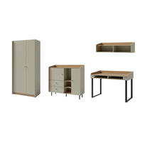 JUGENDZIMMER ALBI B 3-teilig in Eukalyptus / Baltic Düne Eiche - Alteiche/Eukalyptusholzfarben, Holzwerkstoff (340/195/65cm) - Deine Möbel 24