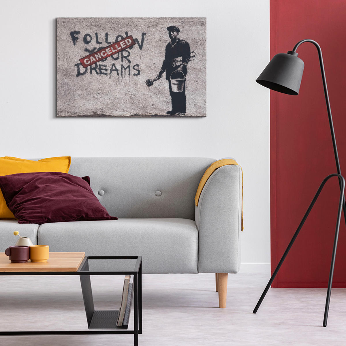 LEINWANDBILD 90x60 cm - Multicolor, Holz (90/60cm) - LUMASOUL