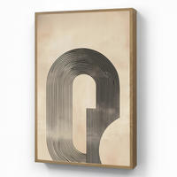 NÁSTĚNNÁ LAMPA S AKUMULÁTOREM Luk - Pruhy - Minimalistický - Černý 70x100 cm - béžová, kompozitní dřevo (70/100/8cm) - OnlyWow