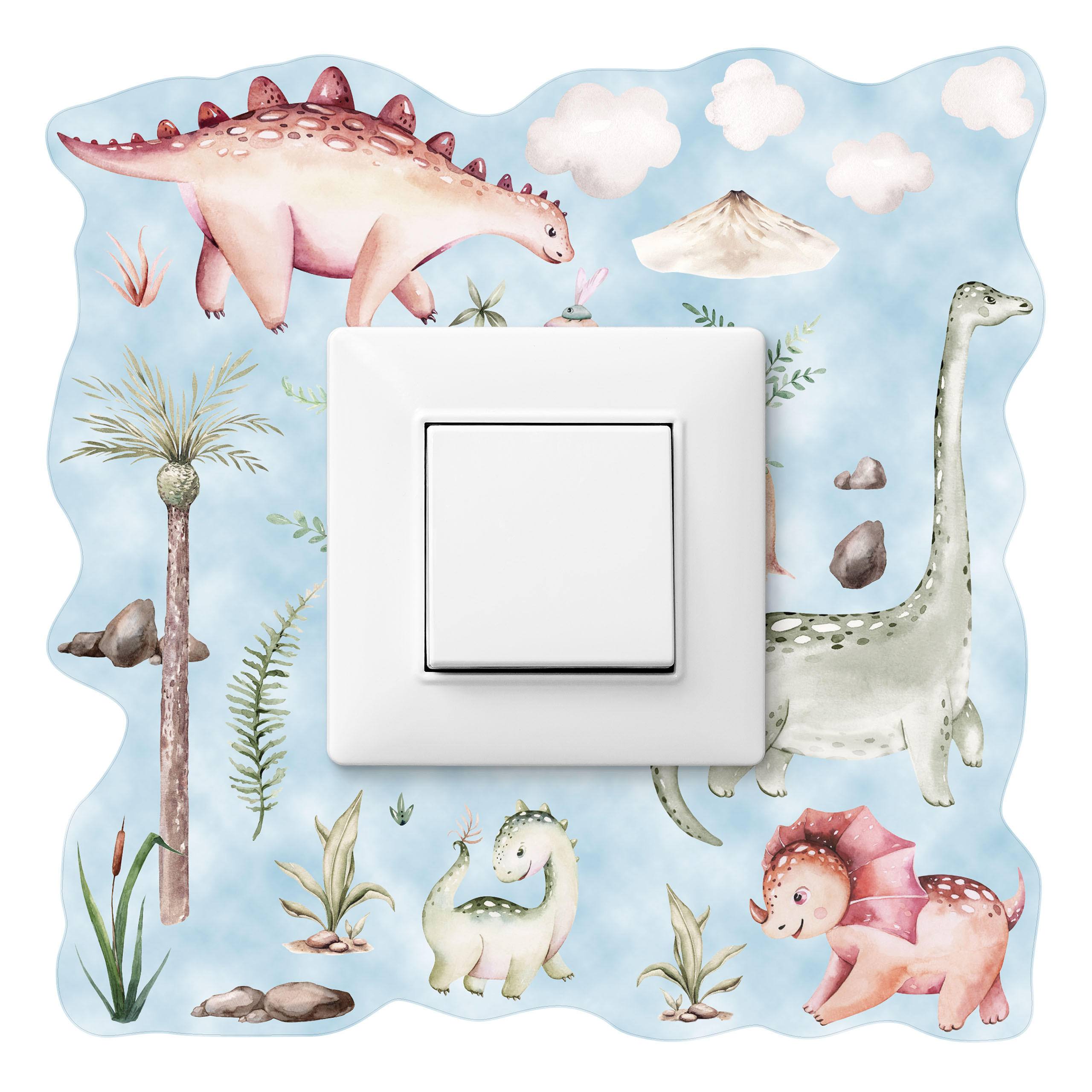 Muralo Lichtschalter-Sticker Blau 20x20x20 cm