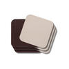 UNTERSETZER - Veganes Leder - Braun / Sand - doppelseitig - 10 x 10 cm - 6 Stück - Braun, Kunststoff (10/10cm) - Cookinglife
