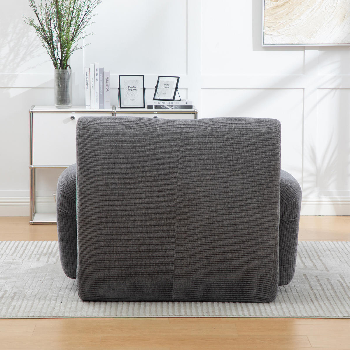 SESSEL DE-35123 mit Hocker Grau - Grau, Textil (94/78.5/113cm) - ComfortXL