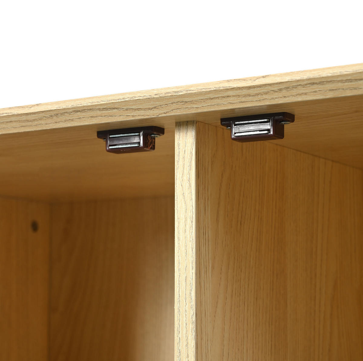 KOMMODE aus MDF 120x40x80cm in Eiche mit Schublade & Magnettüren - Eichefarben, Holzwerkstoff (120/80/40cm) - Modfu