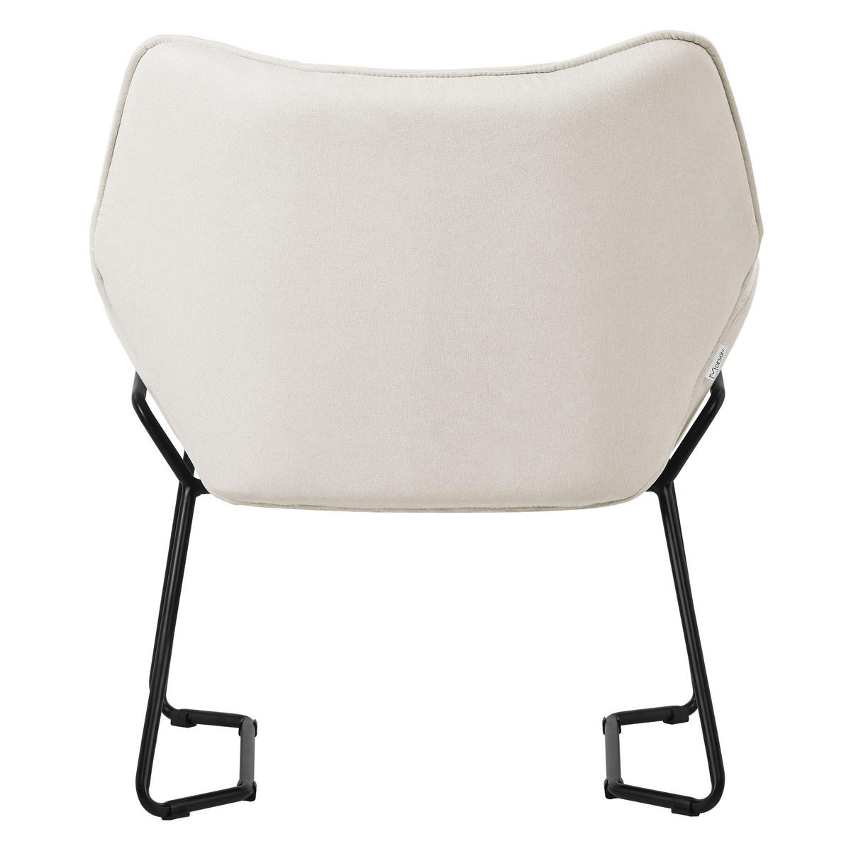 RELAXSESSEL Leinen Weiß - Weiß, Metall (77/85/75cm) - ML-DESIGN