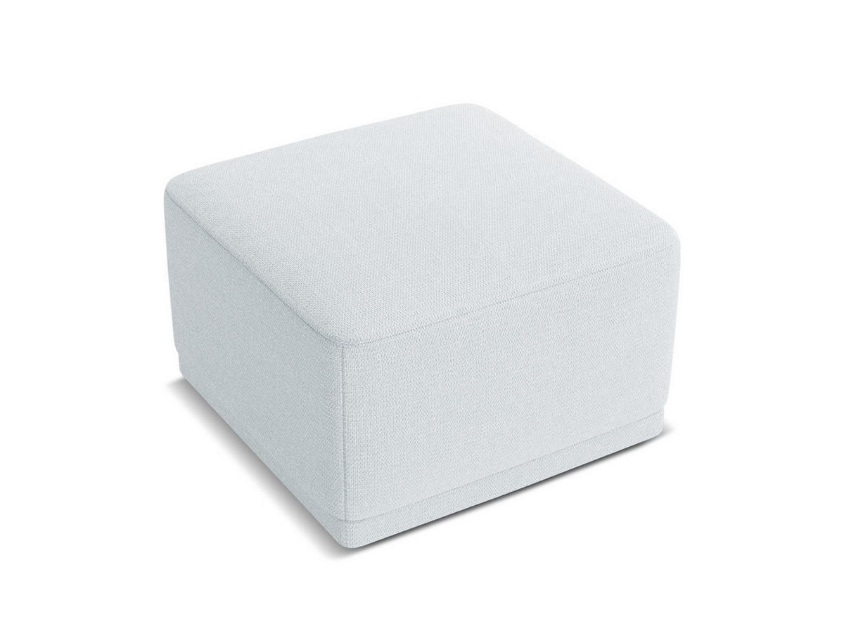 POUF Chenille Stoff Blau - Blau/Schwarz, Kunststoff/Textil (65/40/65cm) - Makamii