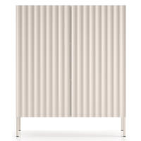 HIGHBOARD Derriva svetlo béžová 100 cm - écru/béžová, kov/kompozitné drevo (100/120/37cm) - Selsey