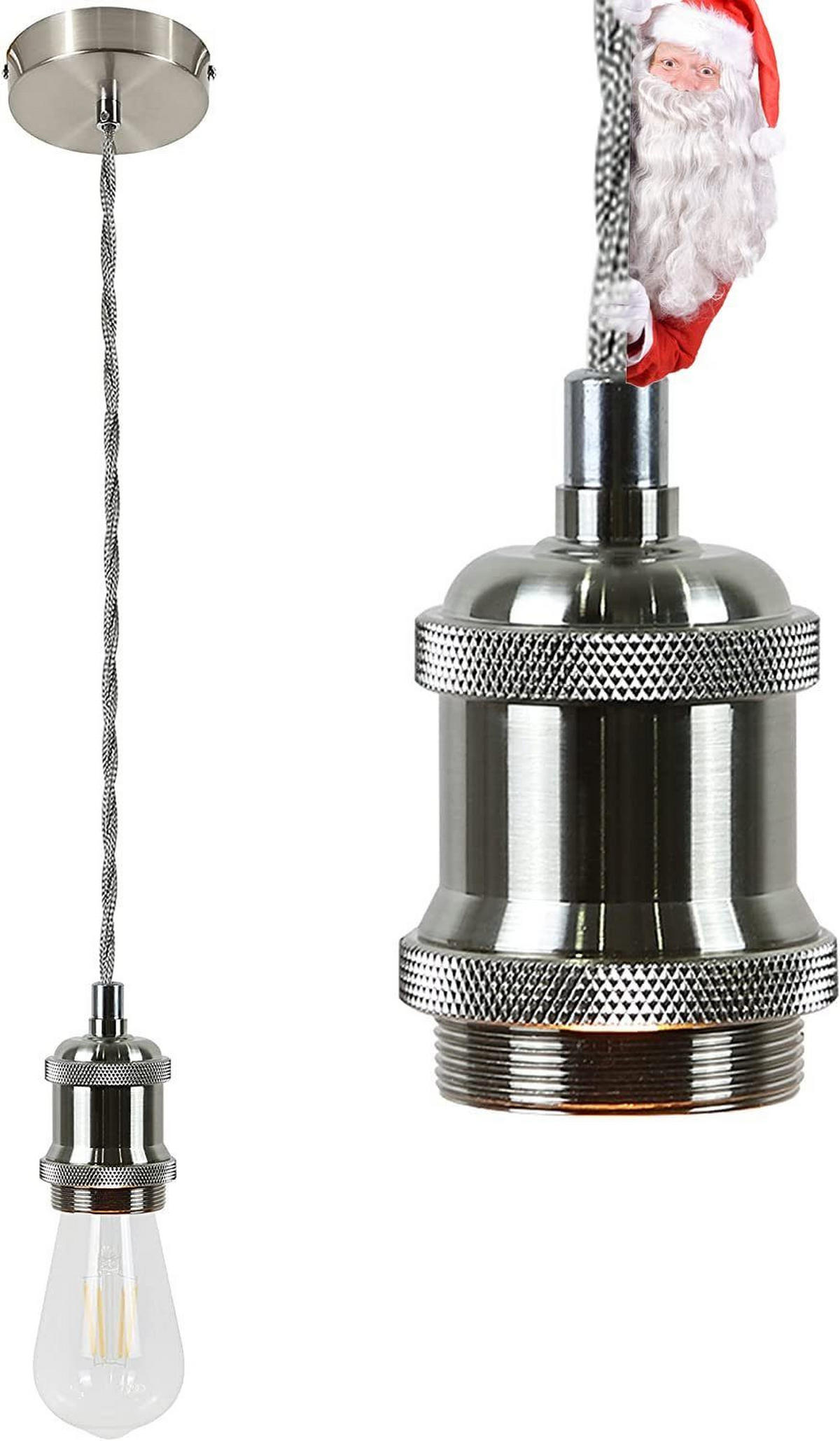 PENDELLEUCHTE Natascha 10/10/130 cm - Chromfarben, Metall (10/10/130cm) - Nettlife