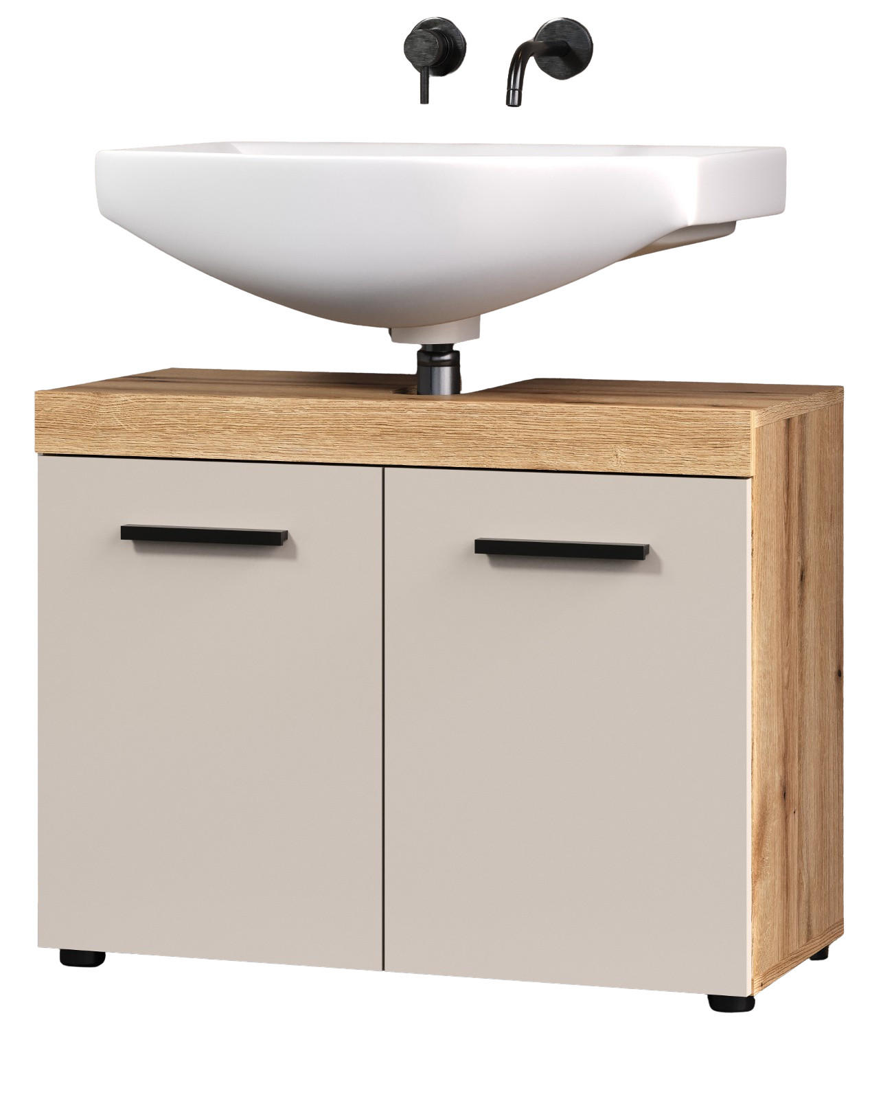 Top.Furn Waschbeckenunterschrank Eiche, Kaschmir 72x56x34 cm