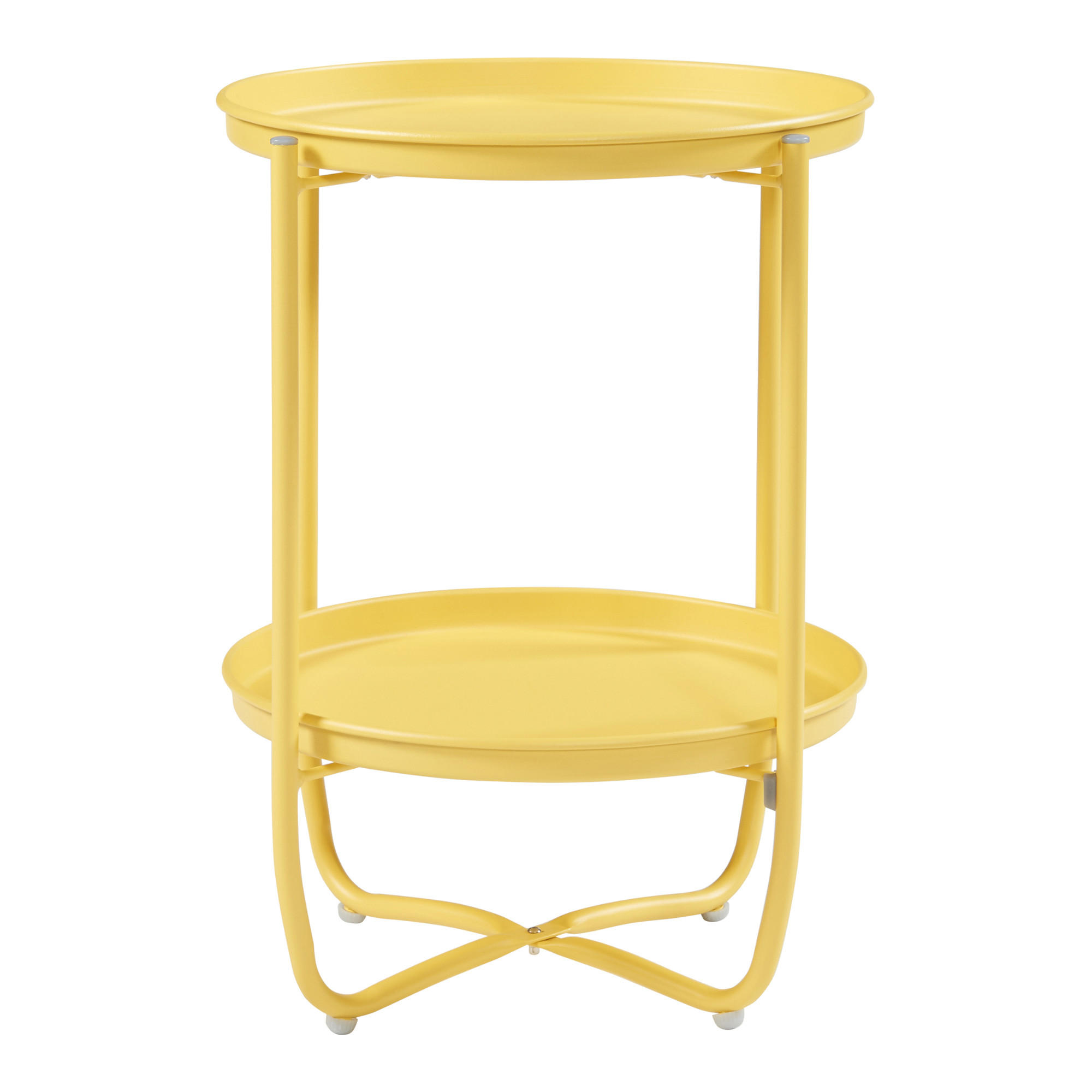 TABLETTTISCH Sandefjord - Gelb, Metall (40/40/57.5cm) - [en.casa]